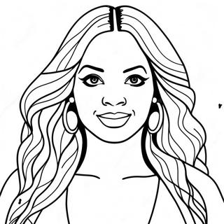 Beyonce färgläggningssida | Beyoncé målarbild