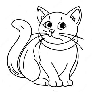 Vildkatt färgläggningssida | Vild målarbild