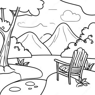 Lugnande Naturscen Målarbild | Medveten målarbild