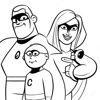 Incredibles Familj Målarbild | Otroliga målarbild