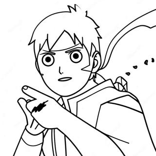 Boruto i Aktion Färgläggningssida | Boruto målarbild