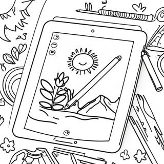 iPad Färgläggningssida för Barn | iPad målarbild