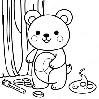 Rilakkuma färgläggningssida | Rilakkuma målarbild