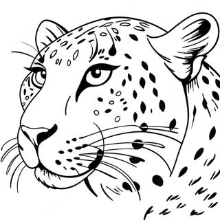 Leopard Färgläggningssida | Leopard målarbild