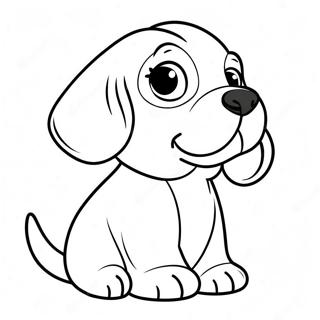 Söt Beagle Valp Målarbild | Beagle målarbild