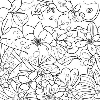Sakura-blomma färgläggningssida | Sakura målarbild