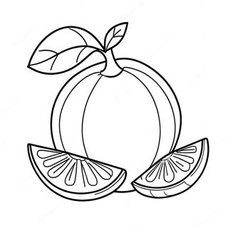 Orange frukt målarbild | Orange målarbild