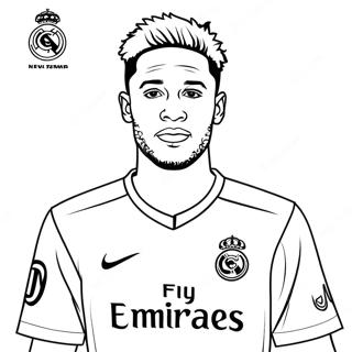 Neymar fotbollsstjärna färgläggningssida | Neymar målarbild