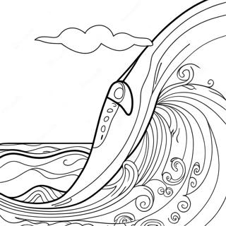 Färgglad surfbräda med vågor målarbild | Surfbräda målarbild