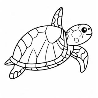Havssköldpadda färgläggningssida | Havssköldpadda målarbild