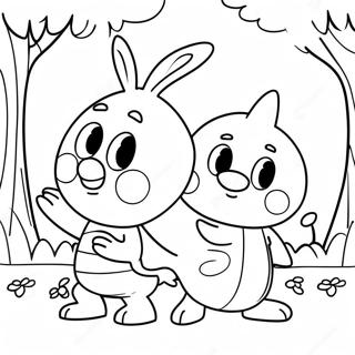 Färgläggningssida med Backyardigans | Bakgårdsäventyr målarbild