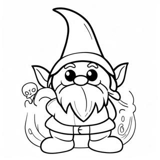 Halloween Tomte Färgläggningssida | Halloween Tomte målarbild