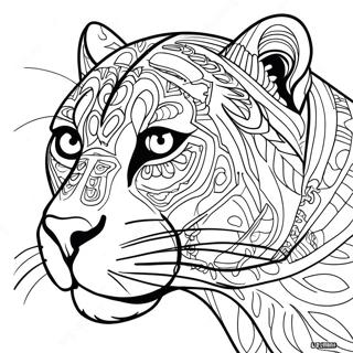 Panter Färgläggningssida | Panter målarbild