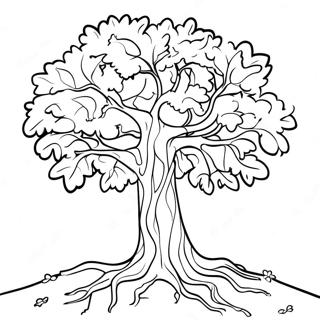 Tu Bishvat Träd Färgläggningssida | Tu Bishvat målarbild
