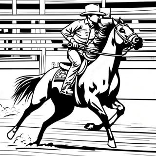 Snabb Barrel Racing Action Målarbild | Fatsport målarbild