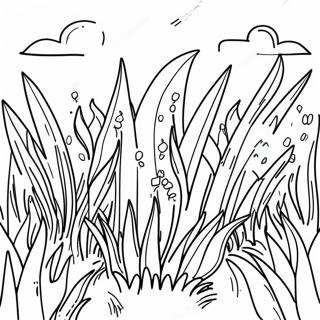 Frodigt Grönt Gräs Målarbild | Gräs målarbild