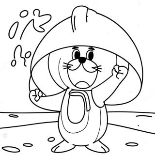 Sandiga Kinder Målarbild | Sandy Cheeks målarbild