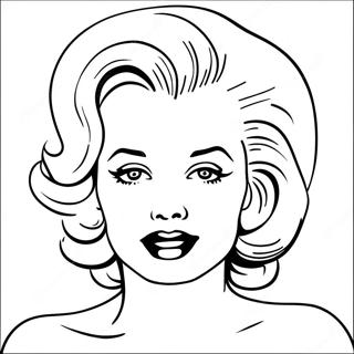 Marilyn Monroe Klassisk Porträtt Målarbild | Marilyn Monroe målarbild