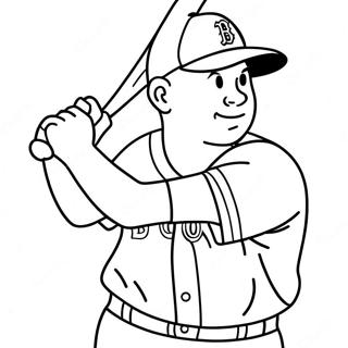 Boston Red Sox-spelare slår målarbild | Röda Sox målarbild