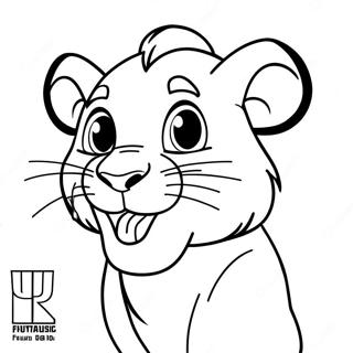 Simba Ropande Målarbild | Lejonkungen målarbild