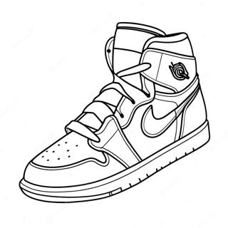 Jordan 1 sneakers målarbok | Jordan 1 målarbild