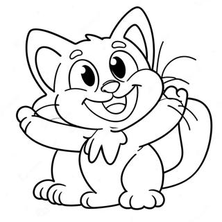Lekfull smurf katt målarbok | Smurf Katt målarbild