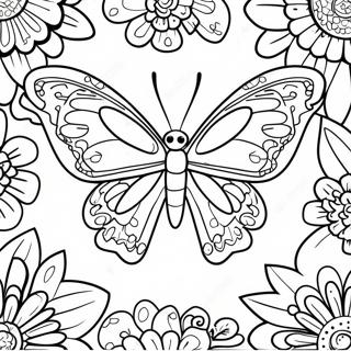 Färgglad fjärilsmoth målarbok | Moth målarbild