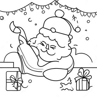 Jul i juli Färgläggningssida | Jul i juli målarbild