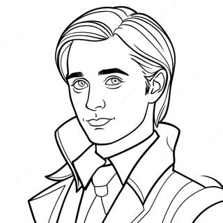 Draco Malfoy Färgläggningssida | Draco Malfoy målarbild