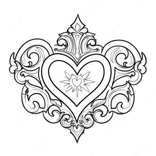 Kingdom Hearts Logotyp Målarbok | Kingdom Hearts målarbild