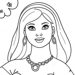 Barbie Halloween målarbild | Barbie Halloween målarbild