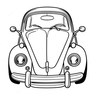 Klassisk Volkswagen Beetle färgläggningssida | Volkswagen målarbild