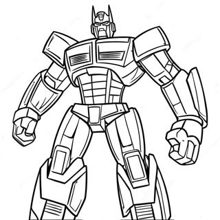 Optimus Prime Heroisk Pose Målarbild | Transformator målarbild