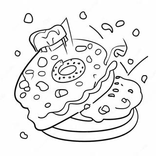 Läckra Dunkin Donuts med Strössel Målarbild | Dunkin Donuts målarbild