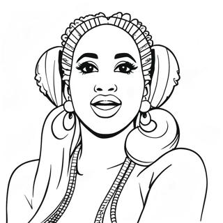 Cardi B Målarbild | Cardi B målarbild