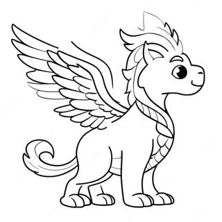 Griffin Färgläggningssida | Griffin målarbild