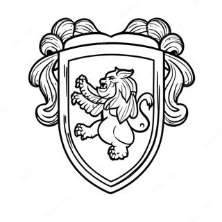 Gryffindor-vapnet färgläggningssida | Gryffindor målarbild