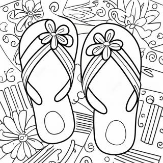 Färgglad Flip Flop Målarbild | Flip Flop målarbild