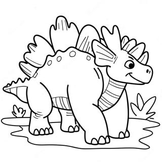 Stegosaurus Målarbild | Stegosaurus målarbild