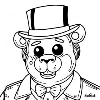 Glamrock Freddy färgläggningssida | Glamrock Freddy målarbild