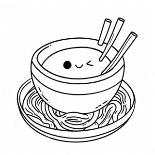 Söt tecknad ramen färgläggningssida | Ramen målarbild