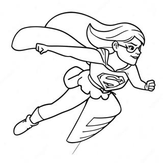 Supergirl Flyger i Aktion Målarbild | DC Superhjältinnor målarbild