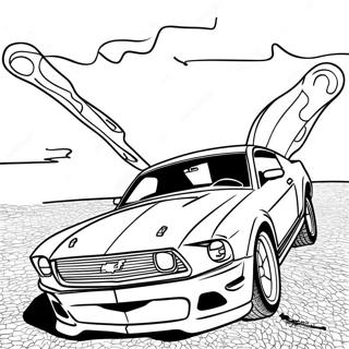 Mustangbil Målarbild | Mustang Bil målarbild