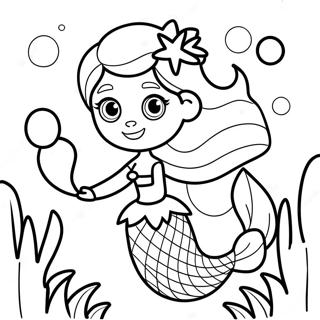 Elsa Sjöjungfru Underwater Äventyr Målarbild | Elsa Sjöjungfru målarbild