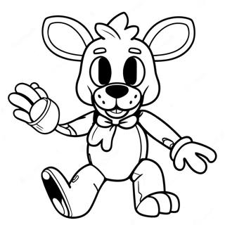 Mangle FNAF karaktär i aktion färgläggningssida | Mangle FNAF målarbild