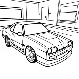 Driftbil målarbok | Driftbil målarbild
