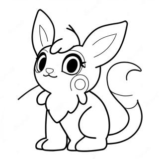 Sylveon färgläggningssida | Sylveon målarbild