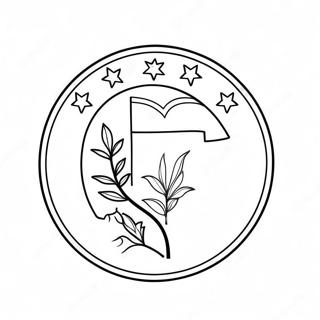 Tennessee delstatsflagga färgläggningssida | Tennessee målarbild