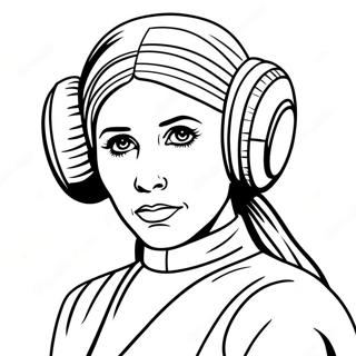 Prinsessan Leia i Ikonisk Klädsel Målarbild | Prinsessan Leia målarbild