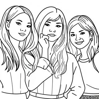 Blackpink färgläggningssida | Blackpink målarbild